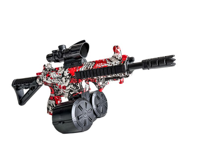 GEL GUN DOUBLE HEAD M416 pistole na vodní gelové kuličky, červená